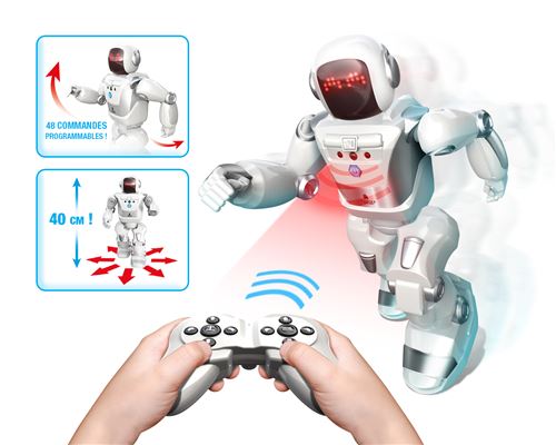 Robot enfant lumineux 42 cm avec télécommande - Hero Bot