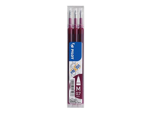 PILOT FRIXION BALL  SET 3 RECHARGES 0.7 BORDEAUX