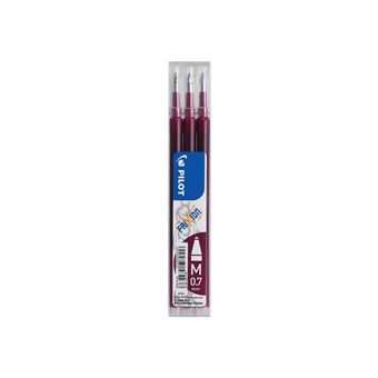 Lot de 3 recharges Pilot Pen Frixion 07 Bordeaux