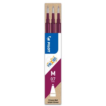 Lot de 3 recharges Pilot Pen Frixion 07 Bordeaux - 1