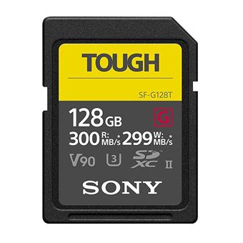 Carte mémoire Flash SDXC UHS-II Sony Tough SF-G128T V90 128 Go Classe 10 - 1