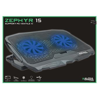 Refroidisseur Alpha Omega Players Zephyr pour PC 15" Noir