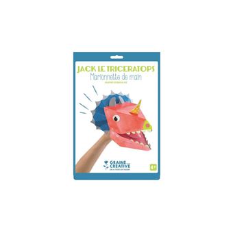 Kit Graine créative marionnette de main triceratops