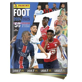 Carte à collectionner Panini Foot 2024-2025 Ligue 1 McDonald's Album + 2 pochettes + 1 offerte