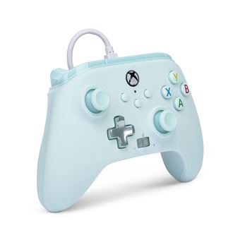 Manette filaire PowerA pour Xbox Series X|S Barbe à papa bleue