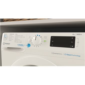Machine à Laver Indesit, 8kg, Blanc, Chargement Frontal, Très Bon état, Peu Servie