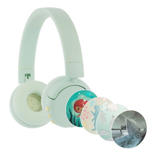 Casque audio filaire pour enfants avec oreilles amovibles Freddy Frog Vert  => Livraison 3h gratuite* @ Click & Collect magasin Paris République