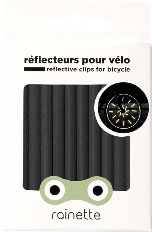 Pack de 12 réflecteurs pour vélo Rainette Gris Anthracite