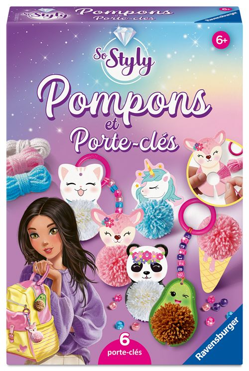 Jeu Créatif Ravensburger So Styly Pompons & Porte-Clés Kawai