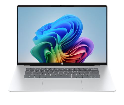 PC portable HP OmniBook 5 NGAI 16-bf0010nf 16 Ecran tactile Copilot+ Snapdragon® X Plus 16 Go RAM 512 Go SSD Argent glacier