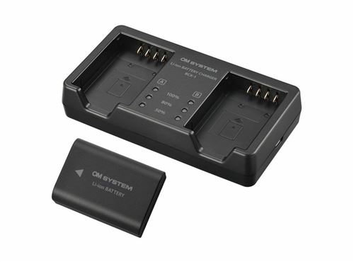 Kit Chargeur Double Batterie OM System SBCX-1 – Pour OM-1