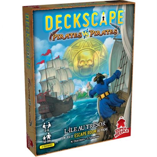 Jeu de stratégie Super Meeple Deckscape Pirates vs Pirates - L'île au trésor