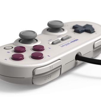 Manette filaire Just for Games 8BitDo SN30 Pro Gris et Violet