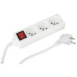 Multiprise Temium 3 prises et interrupteur 1,5 m Blanc