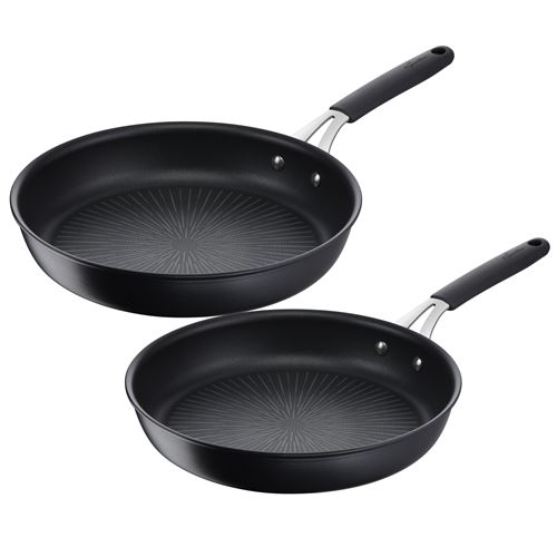 Set 2 poêles Lagostina Tempra 012165600002 24 et 28 cm Noir