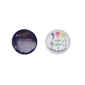 Set de 2 badges Kiub Etoile Modèle aléatoire