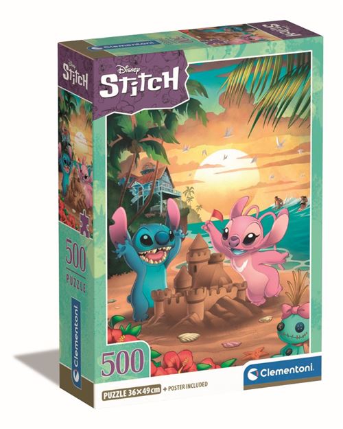 CLEMENTONI Compact 500 pièces Stitch
