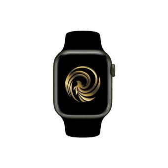 Apple Watch Series 7 GPS boîtier Aluminium Vert 41mm avec Bracelet Noir Reconditionné Grade A