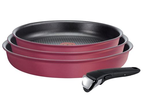 Casserolerie Tefal Ingenio Performance L6849202 4 Pièces Rouge Gamay
