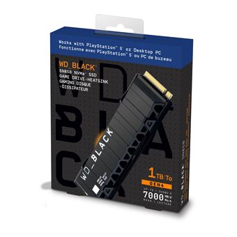 Disque SSD interne WD_BLACK SN850 NVMe Heatsink 1 To Noir