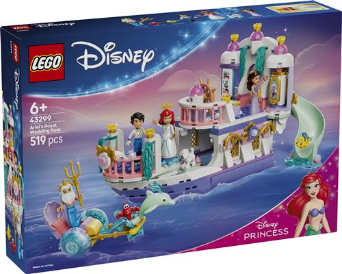 LEGO® Disney Princess 43299 Le bateau du mariage royal d’Ariel