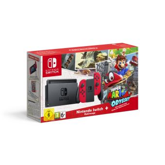 Console Nintendo Switch Rouge + Code de téléchargement pour Super