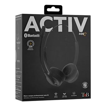 Micro-casque sans fil Stéréo Bluetooth T'n'b Activ 400S Noir