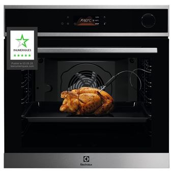 Four SteamCrisp SÉRIE 700 PRO - Cuisson vapeur integree / Chaleur tournante pulsee - 1 mode vapeur 25% - Pyrolyse - Classe defficacite energetique*:A+ - Volume utile cavite (L):XXL 72 - Affichage LCD blanc - Preconisation de temperature - 1