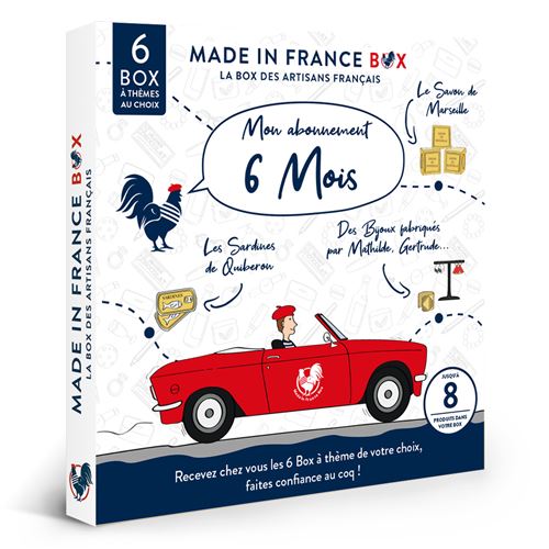 Coffret cadeau Made In France Box Mon abonnement 6 Mois Multi-Thèmes !