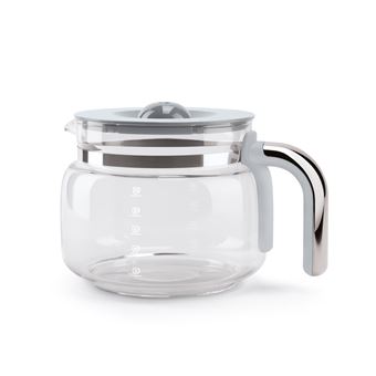 Verseuse Cafetière Smeg DCGC01 Original – Verre Résistant Chaleur + Couvercle – Compatible DCF01 DCF02 – 10 Tasses – Garantie 10 Ans MONTERAL
