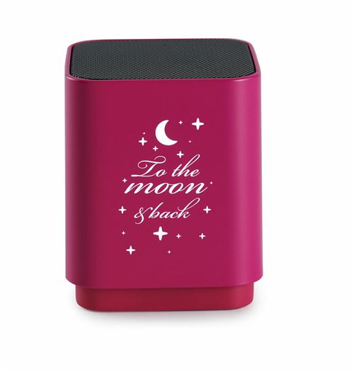 Enceinte lumineuse sans fil Bluetooth BigBen Connected BT19 To the moon and back Rose