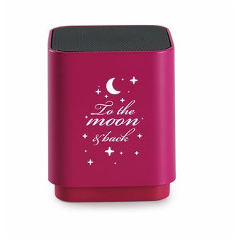 Enceinte lumineuse sans fil Bluetooth BigBen Connected BT19 To the moon and back Rose