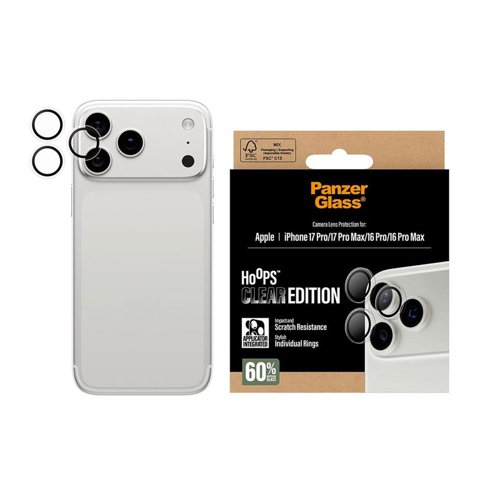 HWeggo voor iPhone 17 Pro Max Camera Lens Protector 9H gehard glas Camera Lens Beschermhoes All-in-one Aluminium Legering Metaal Anti-kras Compatibel met Hoesjes, nieuw Oranje