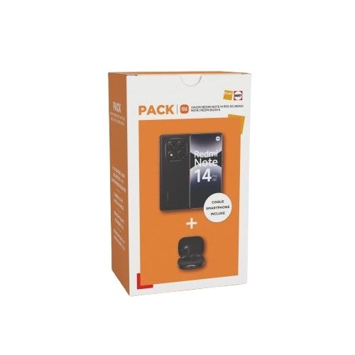 Pack Smartphone Xiaomi Redmi Note 14 Pro 6,67 5G Double nano SIM 256 Go Noir + Redmi buds 6 Noir