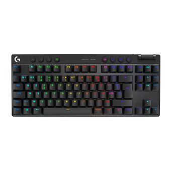 Clavier Gaming mécanique sans fil Azerty Logitech G PRO X TKL Lightspeed Noir