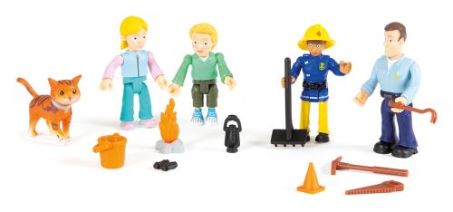 12 Pcs/ensemble Fireman Sam Dessin Animé Anime Figurine de Pompier Modèle Poupée PVC Jouets Garçon Fille Jouet pour Enfants Cadeau d'Anniversaire Noël