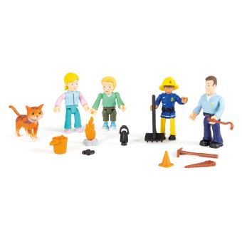 GRANDE FIGURINE 40 cm SAPEUR POMPIER SAUVANT UN ENFANT EUR 30,00 - FR
