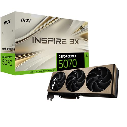 Carte Graphique MSI Nvidia GeForce RTX 5070 12G INSPIRE 3X OC