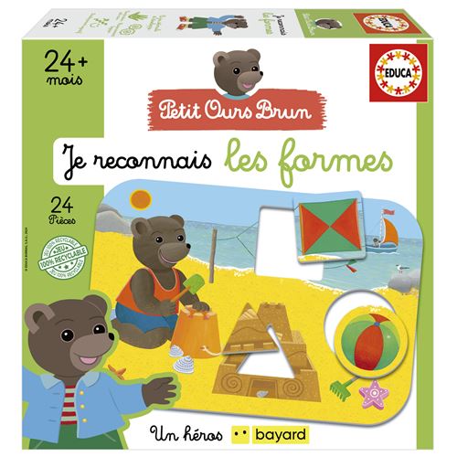 Jeu couleur et forme Educa Petit Ours Brun Je reconnais les formes