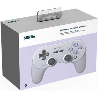 Manette Bluetooth Just for Games 8BitDo SN30 Pro+ Violet et Gris