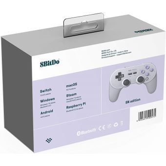 Manette Bluetooth Just for Games 8BitDo SN30 Pro+ Violet et Gris