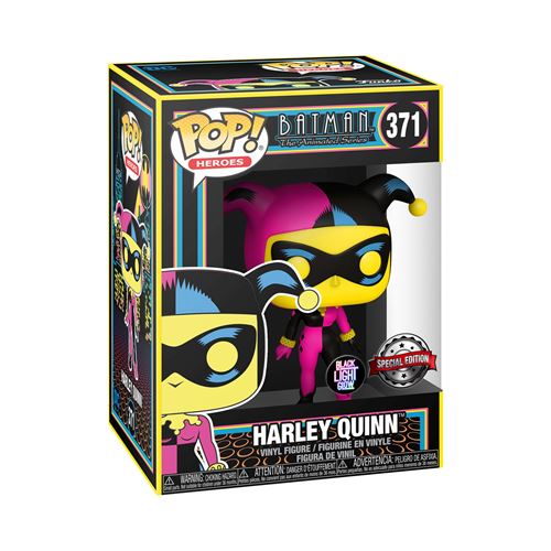 Funko Figurine Pop Heroes Dc Harley Quinn Black Light Exclusivité