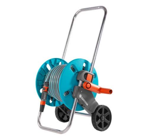Dévidoir sur roues équipé Gardena Aquaroll Taille S