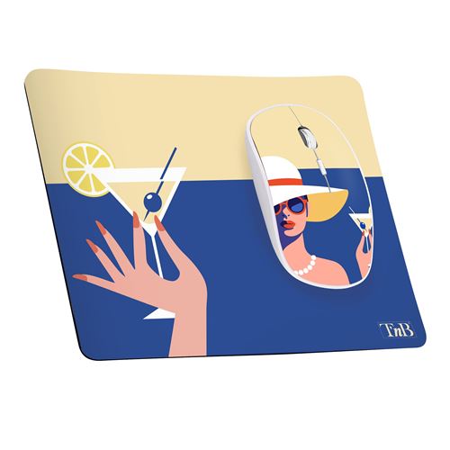 Pack T'n'b Tapis de souris et Souris sans fil Cocktail Exclusiv