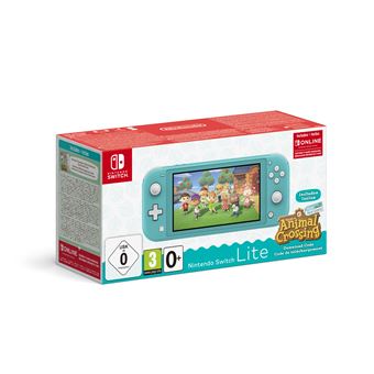 Pack Console Nintendo Switch Lite Turquoise + Animal Crossing : New Horizon + 3 mois d’abonnement Nintendo Switch Online - 1