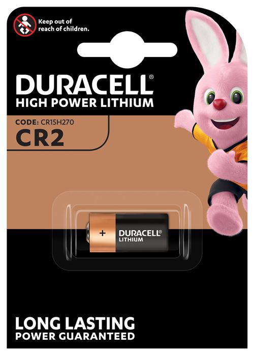 Pile Lithium Duracell Haute Puissance CR2 3V – Batterie à Usage Unique