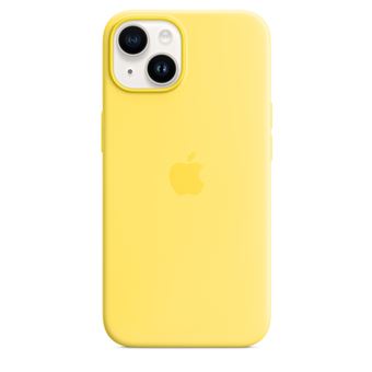 Apple - Coque de protection pour téléphone portable - compatibilité avec MagSafe - silicone - jaune canari - pour iPhone 14