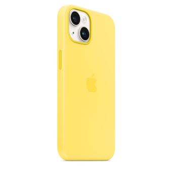 Apple - Coque de protection pour téléphone portable - compatibilité avec MagSafe - silicone - jaune canari - pour iPhone 14