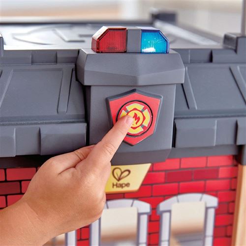 Caserne De Pompiers Avec Camion Et Figurines - Jouet Train Pompier Pour Enfants 3 Ans Et Plus
