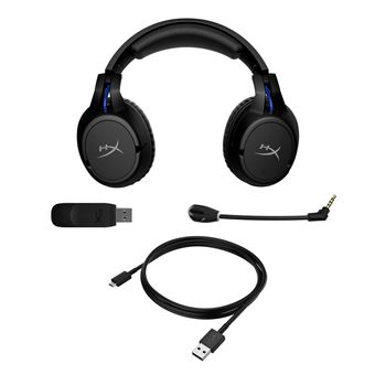 Micro casque gaming sans fil HyperX Cloud Flight pour PS5 et PS4 Noir et bleu